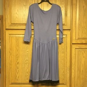 Vintage long sleeve dress with black tulle.